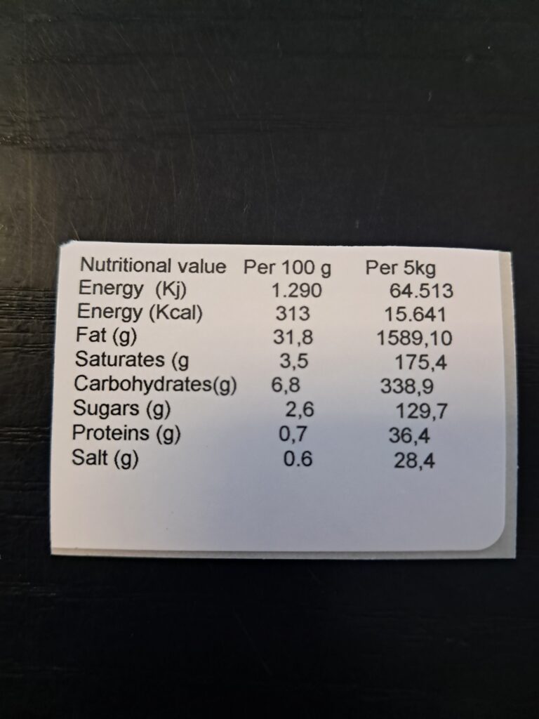 FARM SALAD - Nutritional Information