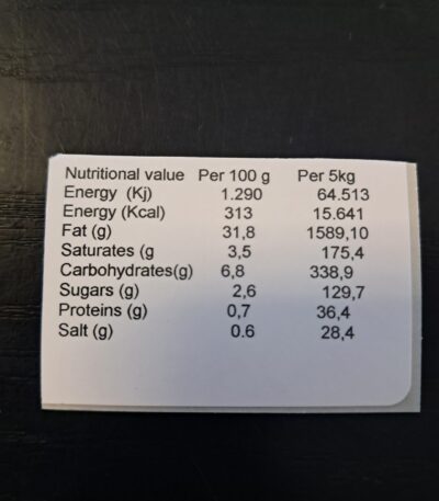 FARM SALAD - Nutritional Information