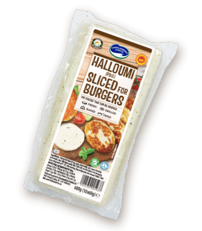 CHARALAMBIDES CHRISTIS HALLOUMI PDO SLICED FOR BURGER FOOD SERVICE