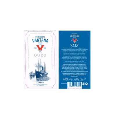 ΟUΖΟ VANTANA ΑΕΝΑΟΝ 38% 350 mL - Back View