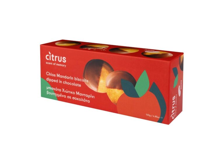 Chios Mandarin Biscuits Dipeed in Chocolate
