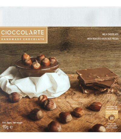 Milk Chocolate Bar Roasted Hazelnut Pieces