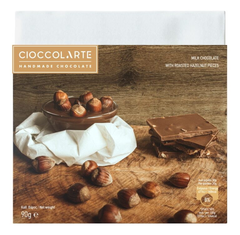 Milk Chocolate Bar Roasted Hazelnut Pieces