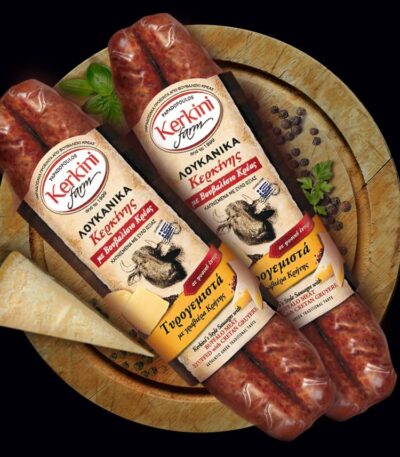 buffalo sausage with Cretan Graviera cheese