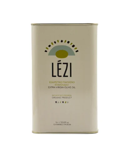 LEZI Organic Extra Virgin Olive Oil tin 1L