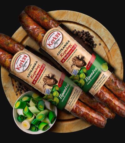 Buffalo sausage with leek
