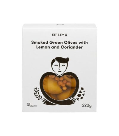 Smoked Green Olives with Lemon & Coriander